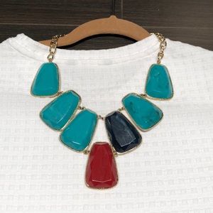 Multi color Anthropology statement necklace
